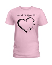 Camping Heart Michigan Girl Ladies T-Shirt tile
