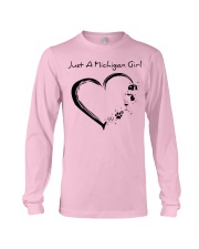 Camping Heart Michigan Girl Long Sleeve Tee tile