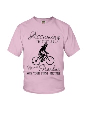 cycling just a normal grandma Youth T-Shirt tile
