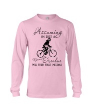 cycling just a normal grandma Long Sleeve Tee tile