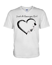 Just A Georgia Girl V-Neck T-Shirt tile