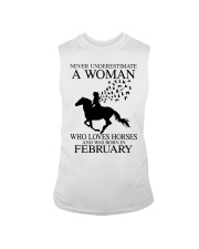 horse a woman February Sleeveless Tee tile