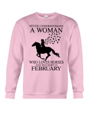 horse a woman February Crewneck Sweatshirt tile