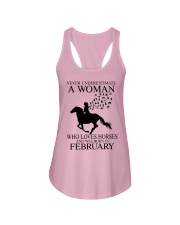 horse a woman February Ladies Flowy Tank tile