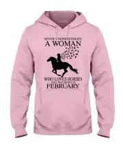 horse a woman February Hooded Sweatshirt front