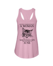 cats a woman June Ladies Flowy Tank tile