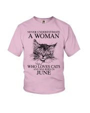 cats a woman June Youth T-Shirt tile
