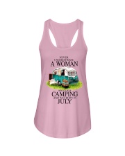 camping a woman July Ladies Flowy Tank tile