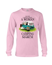 camping a woman March Long Sleeve Tee tile