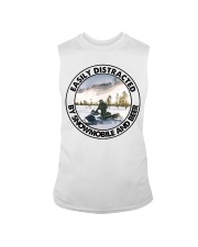 easily distracted snowmobile and beer Sleeveless Tee tile