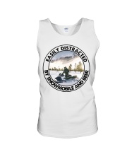 easily distracted snowmobile and beer Unisex Tank tile