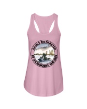 easily distracted snowmobile and beer Ladies Flowy Tank tile