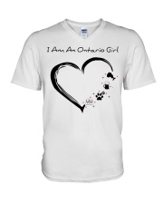Ontario Girl Heart V-Neck T-Shirt tile