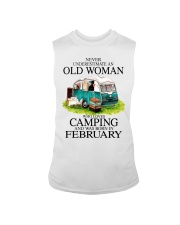camping old woman February Sleeveless Tee tile