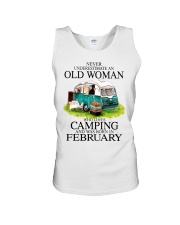 camping old woman February Unisex Tank tile