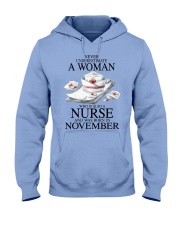 nurse a woman November Hooded Sweatshirt front