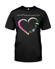 Just A Massachusetts Girl Classic T-Shirt front