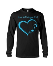 Michigan Blue Heart NL Long Sleeve Tee tile