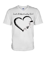 Just A Kentucky Girl V-Neck T-Shirt tile