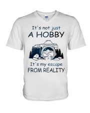photography not just a hobby V-Neck T-Shirt tile