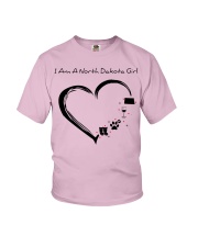 North Dakota Girl Heart NL Youth T-Shirt tile