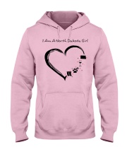North Dakota Girl Heart NL Hooded Sweatshirt front