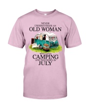 camping old woman July Classic T-Shirt tile