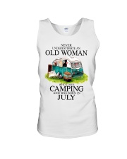 camping old woman July Unisex Tank tile