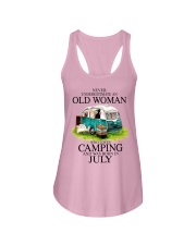 camping old woman July Ladies Flowy Tank tile