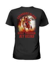 CHEROKEE BLOOD RUNS THROUGH MY VEINS Ladies T-Shirt tile