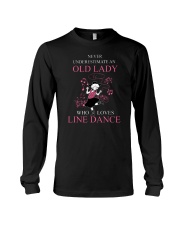 NEVER UNDERESTIMATE AN OLD LADY WHO LOVE LINEDANCE Long Sleeve Tee tile