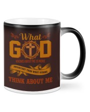 WHAT GOD KNOWS ABOUT ME IS MORE IMPORTANT Mugs tile