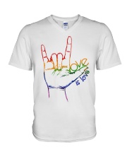 LOVE IS LOVE V-Neck T-Shirt tile