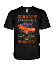GOD GAVE ME MY DAUGHTER V-Neck T-Shirt tile