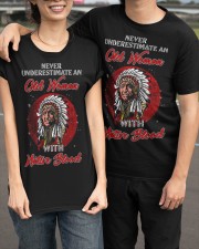 NEVER UNDERESTIMATE AN OLD WOMAN Classic T-Shirt apparel-classic-tshirt-lifestyle-front-143