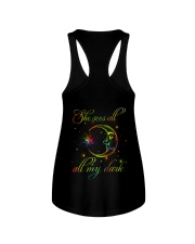 SHE SEES ALL ALL MY DARK Ladies Flowy Tank tile