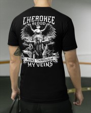 CHEROKEE BLOOD RUNS THROUGH MY VEINS Classic T-Shirt apparel-classic-tshirt-lifestyle-back-104
