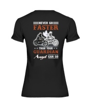 NEVER GO FASTER THAN YOUR GUARDIAN ANGEL CAN GO Premium Fit Ladies Tee tile