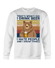 I Drink Beer I Hate People Crewneck Sweatshirt thumbnail