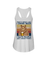 I Drink Beer I Hate People Ladies Flowy Tank thumbnail