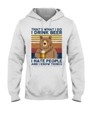 I Drink Beer I Hate People Hooded Sweatshirt thumbnail