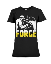 Foundry Worker Pouring Molten Metal Premium Fit Ladies Tee thumbnail