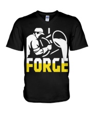 Foundry Worker Pouring Molten Metal V-Neck T-Shirt thumbnail