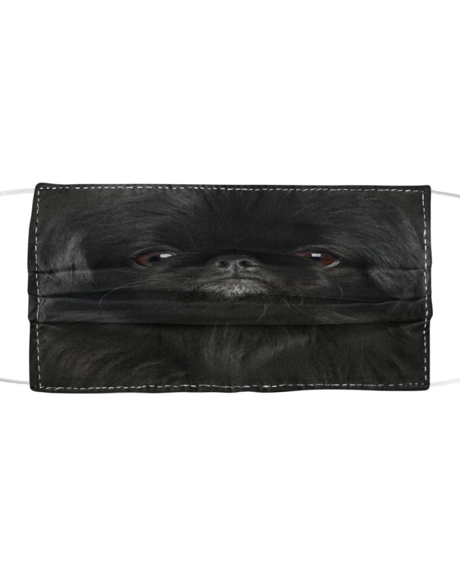 Pekingese Black Cloth face mask
