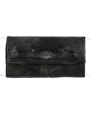 Pekingese Black Cloth face mask front