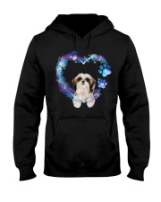Shih Tzu Heart Green Purple Hooded Sweatshirt tile