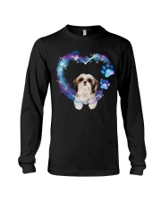 Shih Tzu Heart Green Purple Long Sleeve Tee tile