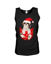Shih Tzu In Pocket Christmas Unisex Tank tile
