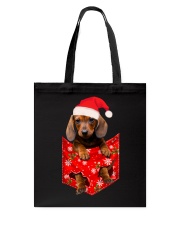 Dachshund In Pocket Christmas Tote Bag tile