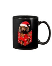 Dachshund In Pocket Christmas Mug tile